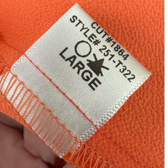 Glam orange 3/4 sleeves off shoulder crop top size Large - Picture 5 of 11